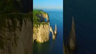 Chalk cliffs of Etretat, France. #shorts #travel #vlog #viral #france