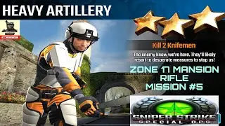 Campaign Zone 17 Mansion Heavy Artillery Rifle mission #5 sniper strike : special ops