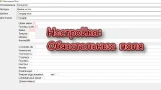 Настройка АРМ ДиАссистент: Обязательные поля