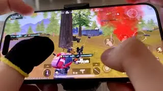 iPhone 15 Pro PUBG MOBILE 4 FINGER HANDCAM 🔥 120 FPS GAMEPLAY ♥