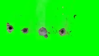 Bullet impact wall green screen 1080p Full HD 2019 NEW