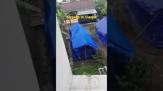 Suasana sore di Cianjur, yang terkena gempaa