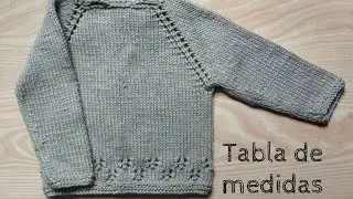 tabla de medidas bebé para chaquetas