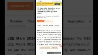 jee mains 2024 exam date || jee mains 2024 exam