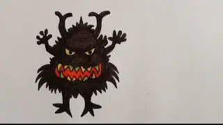 How to draw a monster silhouettes#howtodraw