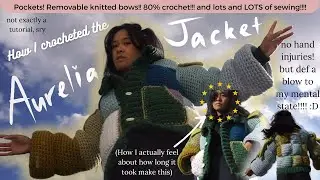 project that used up half my yarn stash makes me question my sanity🙃 | Crocheting the Aurelia Jacket