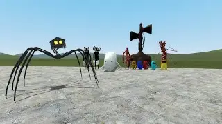 HOUSE HEAD VS AMONG US CREATURES!! Garrys Mod Sand Box