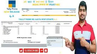 How to Add MSME Details in a Company, party ledger and Report with details in Release 4.1 in Hindi