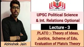 | Lecture - 3 | PLATO | Theory of Ideas | Theory of Justice| Scheme of Edu |Evaluation of Plato|