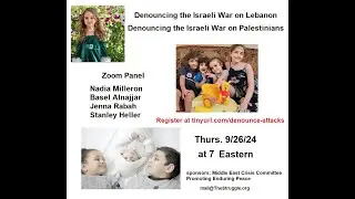 Denouncing the Attacks on Gaza and Lebanon