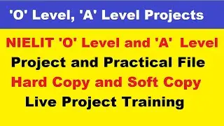 NIELIT 'O' Level and 'A Level Project and Practical File Hard Copy and Running Soft Copy Training