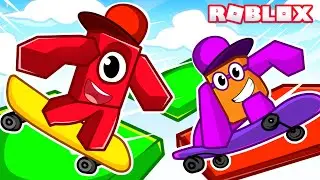 SKATEBOARD OBBY ROBLOX ADVENTURE: Numberblocks Unlock 14's HIDDEN Portal | Roblox
