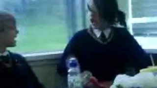Natalie Falling In School