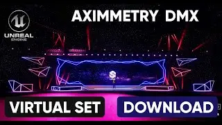 CORPORATE_STAGE_JUH | UNREAL ENGINE DMX VIRTUAL EVENT STAGE SET INTEGRATED WITH AXIMMETRY