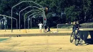 Swinging rings in NY (Riverside Park)