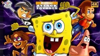 SpongeBob Nicktoons Attack of the Toybots | 4K Full Movie Game | ZigZagGamerPT