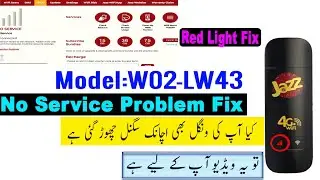 Jazz USB W02-LW43 No Service Fix Red Light Fix Step By Step Full Method 03019662434 WhatsApp