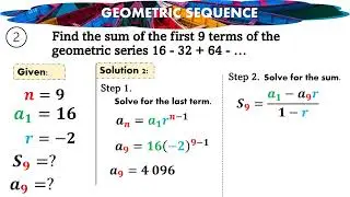 SUM of First n Terms of a Geometric Sequence