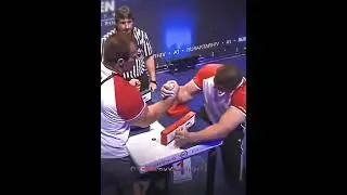 Denis Cyplenkov's too much power against Pushkar 🦾🥶 #deniscyplenkov #armwrestling #shortsvideo