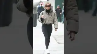 JLo's Off-Duty Chic: Gym to Glam in Gymshark & Designer! #shorts