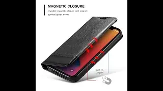 Magnetic Leather Case for iPhone Card Holder / Stand Cases  Solid Colored Protective Cover Shell