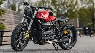 BMW K100 Scrambler Build Complete - Bugatti Paintjob
