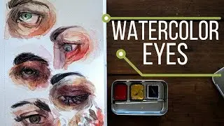 Watercolor Eye Painting - Primary Colors DIY Travel Palette