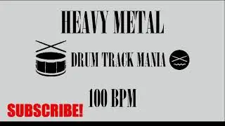 HEAVY METAL Drum Backing Track 100 BPM (DRUMS Only)