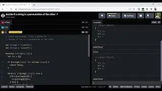 Decide if one string is a permutation of the other string.