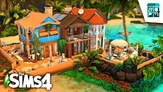 BEACH TOWNHOUSES FOR RENT | Sims 4 No CC Speedbuild | The Sims 4 Speed Build | Sims 4 For Rent