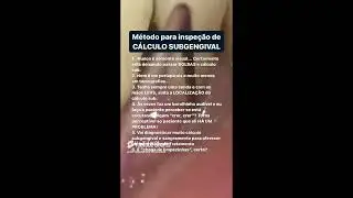 Método de inspeção de cálculo subgengival
