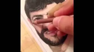 رسمة الشهيد غازي ضاوي بواسطة الفنانة كوثر ناجي