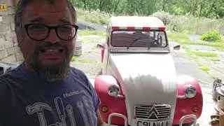 Elly the 2CV after her off-road adventure...