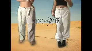 Cargo Pants to High Waist Joggers | MY FIRST THRIFT FLIP!