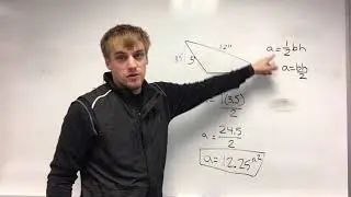 Using the formula for a triangle to solve area problems