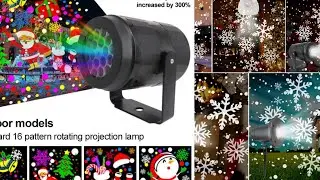 😍 LED Christmas Snow Lights Projector Christmas Lamp