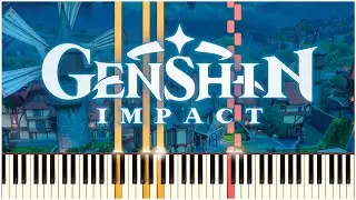 Luhua Pool (Genshin Impact) - Synthesia / Piano Tutorial