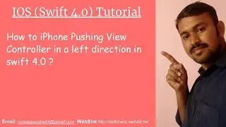 How to iPhone Pushing View Controller in a left direction in swift 4.0 ?