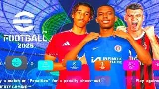 eFootball PES 2025 PPSSPP Complete Transfer Update 24/25 Season Kits Best Graphics