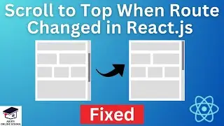 Online School-|Scroll to top when route changed in React | Page not rendering from the top Fix 2023|