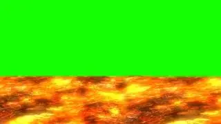 Lava volcano Green screen Free