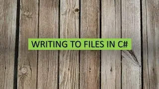 How to Write and Read to a File in C# Visual Studio