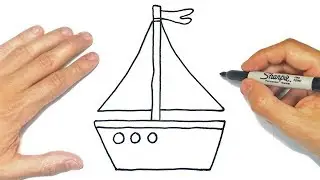 How to draw a Sailing Boat Step by Step | Easy drawings