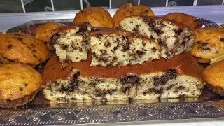 Bir hil massadan 2 xil koʻrinishdagi shirinlik. Shokoladli va kunjutli pirog bilan keks tayyorlash