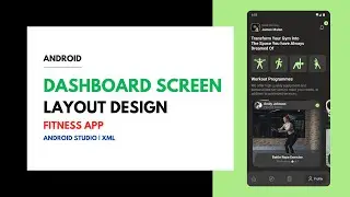 Android Dashboard Screen Layout Design | Fitness App 💪 | UI Design ✨ | Android Studio Tutorial 🚀
