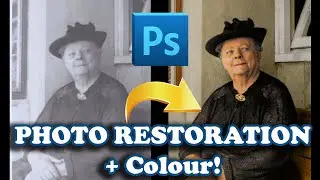 Victorian Photo Restoration Photoshop | Old Photo In Colour | Timelapse