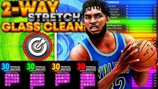 BEST RARE 2 WAY STRETCH GLASS CLEANER BUILD IN NBA 2K21 NEXT GEN! (BEST KARL ANTHONY TOWNS BUILD!)