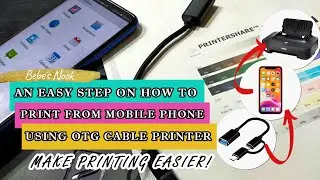 HOW TO PRINT FROM MOBILE PHONE USING OTG CABLE PRINTER | EASY STEP