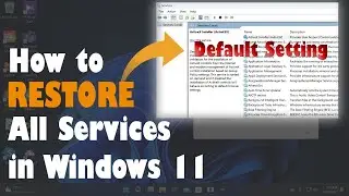 Restore All Windows Services To Default Settings