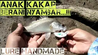 Casting baramundi || lalu santai sambil mancing di belakang rumah.